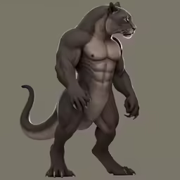 a very large cartoon character with a long, furry tail