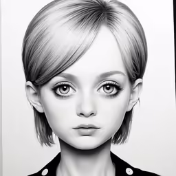 a 3d digital drawing of a woman with long hair