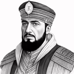 the famous general is in this black and white illustration