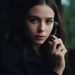 a beautiful young lady talking on a cell phone