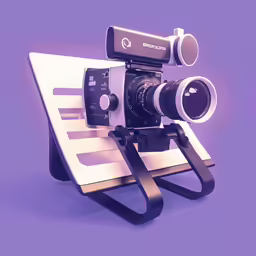 the sony camera has a tabletop and a telephoto lens