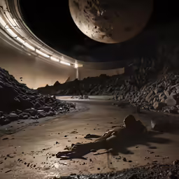 a dead star lays in the middle of an empty space