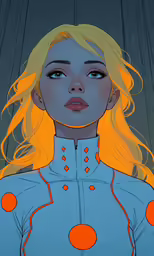 an artistic digital painting of a female supergirl