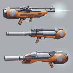 the futuristic rifle from halo, by jeff brown