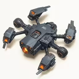 an image of a small model gunfighter in action