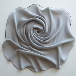 a white flower is in the shape of an object