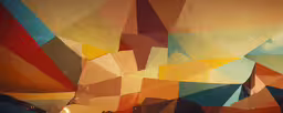 colorful painting of a multicolored landscape,a wall that has many different colors of tiles