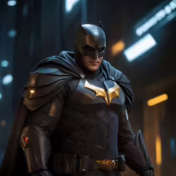 a man dressed up as batman standing in a room