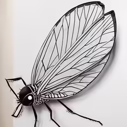 a black and white butterfly that is mounted on the wall