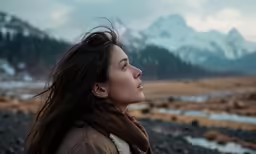 a woman standing on top of a grass field