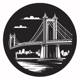 the new york bridge in black and white
