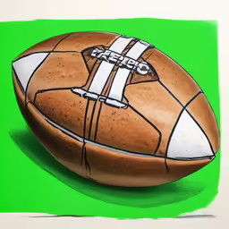 an image of a ball painted on paper