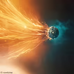 the space debris ship is burning up from the earth
