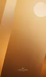 the front cover of an orange book with blurs and lights