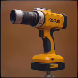 a large yellow tool is used to prepare images