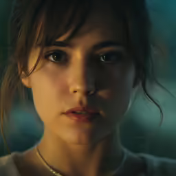 the girl in the dark is staring at the camera