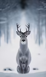 the deer in the photo is a bit creepy