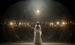 a person that is standing in the dark
