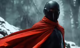 a man with a mask and a cloak