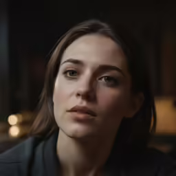 a woman that is standing up in the dark