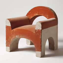 a modern concrete chair, designed for small children and adult