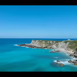 a view from above of an azure ocean