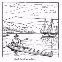 a man in a boat rowing on the water