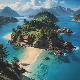 an island that is very small in the ocean
