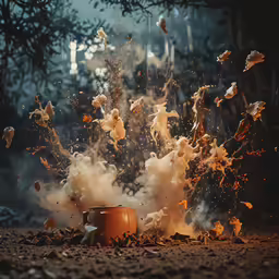 a can is in the middle of some kind of fire