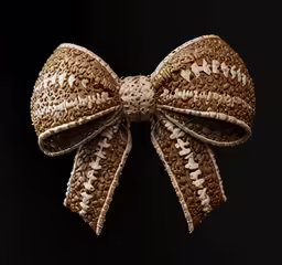 close up of a very large bow that looks like a bag