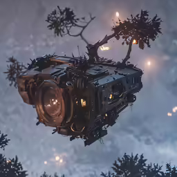 there is an image of an artistic scene with lights in the air