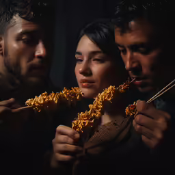 a man is holding gold pieces and looking at them