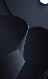 a black abstract wallpaper with a clock on the right