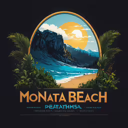 the mountains and ocean are seen behind a sign that reads,