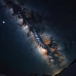 the bright lights in the stars shine down on a dark background