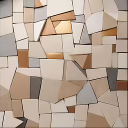 a wall made with multiple squares and some smaller tiles