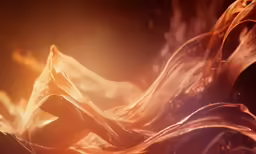a blanket blowing through the wind in a darkened room