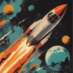 an image of a rocket being launched into space