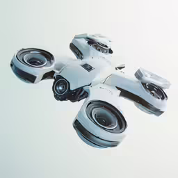 a close up of a toy style object that looks like a quad motor