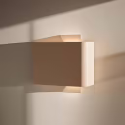 a wall light with a square shaped design