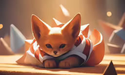 a doll is laying down wearing an orange dress