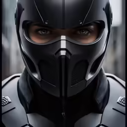 the helmeted woman in the star wars movie looks out over her shoulder