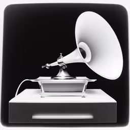 a record player that is on a desk