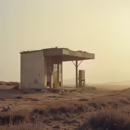 abandoned gas station in the middle of nowhere