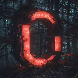 the lighted letter c is on the ground