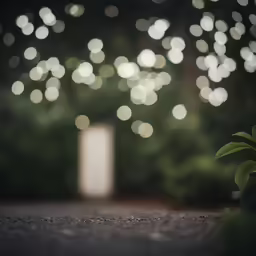 a white door with bright lights shining through it