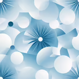 several circular objects are arranged together