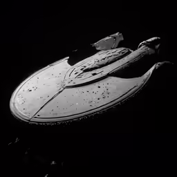 an alien war ship floating under water