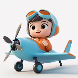 a toy is in a little model plane