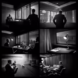 there is a photo of people inside a room